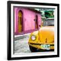 ¡Viva Mexico! Square Collection - Yellow VW Beetle Car and Colorful House-Philippe Hugonnard-Framed Photographic Print