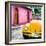 ¡Viva Mexico! Square Collection - Yellow VW Beetle Car and Colorful House-Philippe Hugonnard-Framed Photographic Print