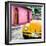 ¡Viva Mexico! Square Collection - Yellow VW Beetle Car and Colorful House-Philippe Hugonnard-Framed Photographic Print