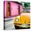 ¡Viva Mexico! Square Collection - Yellow VW Beetle Car and Colorful House-Philippe Hugonnard-Stretched Canvas