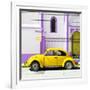 ¡Viva Mexico! Square Collection - Yellow VW Beetle in San Cristobal-Philippe Hugonnard-Framed Photographic Print