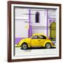 ¡Viva Mexico! Square Collection - Yellow VW Beetle in San Cristobal-Philippe Hugonnard-Framed Photographic Print