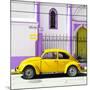 ¡Viva Mexico! Square Collection - Yellow VW Beetle in San Cristobal-Philippe Hugonnard-Mounted Photographic Print