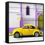 ¡Viva Mexico! Square Collection - Yellow VW Beetle in San Cristobal-Philippe Hugonnard-Framed Stretched Canvas