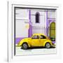 ¡Viva Mexico! Square Collection - Yellow VW Beetle in San Cristobal-Philippe Hugonnard-Framed Photographic Print