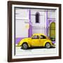 ¡Viva Mexico! Square Collection - Yellow VW Beetle in San Cristobal-Philippe Hugonnard-Framed Photographic Print