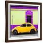 ¡Viva Mexico! Square Collection - Yellow VW Beetle - San Cristobal-Philippe Hugonnard-Framed Photographic Print