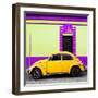 ¡Viva Mexico! Square Collection - Yellow VW Beetle - San Cristobal-Philippe Hugonnard-Framed Photographic Print