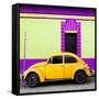 ¡Viva Mexico! Square Collection - Yellow VW Beetle - San Cristobal-Philippe Hugonnard-Framed Stretched Canvas