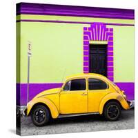 ¡Viva Mexico! Square Collection - Yellow VW Beetle - San Cristobal-Philippe Hugonnard-Stretched Canvas