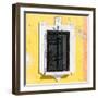 ¡Viva Mexico! Square Collection - Yellow Wall & Black Window-Philippe Hugonnard-Framed Photographic Print