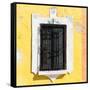 ¡Viva Mexico! Square Collection - Yellow Wall & Black Window-Philippe Hugonnard-Framed Stretched Canvas