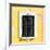 ¡Viva Mexico! Square Collection - Yellow Wall & Black Window-Philippe Hugonnard-Framed Photographic Print