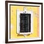 ¡Viva Mexico! Square Collection - Yellow Wall & Black Window-Philippe Hugonnard-Framed Photographic Print