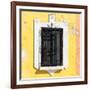 ¡Viva Mexico! Square Collection - Yellow Wall & Black Window-Philippe Hugonnard-Framed Photographic Print