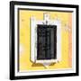 ¡Viva Mexico! Square Collection - Yellow Wall & Black Window-Philippe Hugonnard-Framed Photographic Print