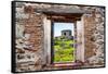 ¡Viva Mexico! Window View - Ancient Mayan Fortress in Tulum-Philippe Hugonnard-Framed Stretched Canvas