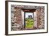 ¡Viva Mexico! Window View - Ancient Mayan Fortress in Tulum-Philippe Hugonnard-Framed Photographic Print