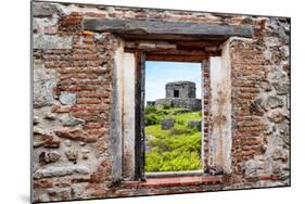 ¡Viva Mexico! Window View - Ancient Mayan Fortress in Tulum-Philippe Hugonnard-Mounted Photographic Print