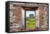 ¡Viva Mexico! Window View - Ancient Mayan Fortress in Tulum-Philippe Hugonnard-Framed Stretched Canvas