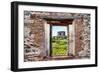 ¡Viva Mexico! Window View - Ancient Mayan Fortress in Tulum-Philippe Hugonnard-Framed Photographic Print