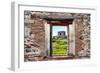 ¡Viva Mexico! Window View - Ancient Mayan Fortress in Tulum-Philippe Hugonnard-Framed Photographic Print