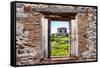 ¡Viva Mexico! Window View - Ancient Mayan Fortress in Tulum-Philippe Hugonnard-Framed Stretched Canvas