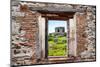 ¡Viva Mexico! Window View - Ancient Mayan Fortress in Tulum-Philippe Hugonnard-Mounted Photographic Print