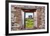 ¡Viva Mexico! Window View - Ancient Mayan Fortress in Tulum-Philippe Hugonnard-Framed Photographic Print