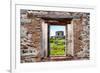 ¡Viva Mexico! Window View - Ancient Mayan Fortress in Tulum-Philippe Hugonnard-Framed Photographic Print