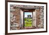 ¡Viva Mexico! Window View - Ancient Mayan Fortress in Tulum-Philippe Hugonnard-Framed Photographic Print