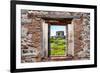 ¡Viva Mexico! Window View - Ancient Mayan Fortress in Tulum-Philippe Hugonnard-Framed Photographic Print