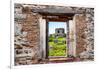 ¡Viva Mexico! Window View - Ancient Mayan Fortress in Tulum-Philippe Hugonnard-Framed Photographic Print