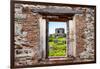 ¡Viva Mexico! Window View - Ancient Mayan Fortress in Tulum-Philippe Hugonnard-Framed Photographic Print