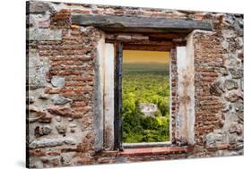 ¡Viva Mexico! Window View - Calakmul in the Mexican Jungle at Sunset-Philippe Hugonnard-Stretched Canvas