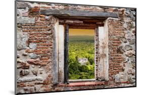 ¡Viva Mexico! Window View - Calakmul in the Mexican Jungle at Sunset-Philippe Hugonnard-Mounted Photographic Print