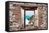 ¡Viva Mexico! Window View - Caribbean Coastline in Tulum-Philippe Hugonnard-Framed Stretched Canvas