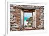 ¡Viva Mexico! Window View - Caribbean Coastline in Tulum-Philippe Hugonnard-Framed Photographic Print