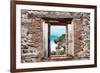 ¡Viva Mexico! Window View - Caribbean Coastline in Tulum-Philippe Hugonnard-Framed Photographic Print