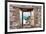 ¡Viva Mexico! Window View - Caribbean Coastline in Tulum-Philippe Hugonnard-Framed Photographic Print