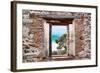 ¡Viva Mexico! Window View - Caribbean Coastline in Tulum-Philippe Hugonnard-Framed Photographic Print