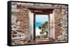 ¡Viva Mexico! Window View - Caribbean Coastline in Tulum-Philippe Hugonnard-Framed Stretched Canvas