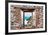 ¡Viva Mexico! Window View - Caribbean Coastline in Tulum-Philippe Hugonnard-Framed Photographic Print