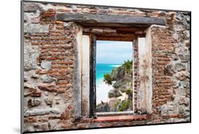 ¡Viva Mexico! Window View - Caribbean Coastline in Tulum-Philippe Hugonnard-Mounted Photographic Print