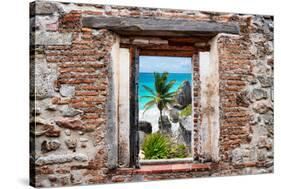 ?Viva Mexico! Window View - Caribbean Coastline in Tulum-Philippe Hugonnard-Stretched Canvas