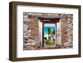 ?Viva Mexico! Window View - Caribbean Coastline in Tulum-Philippe Hugonnard-Framed Photographic Print