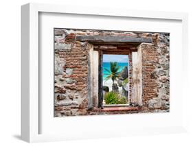 ?Viva Mexico! Window View - Caribbean Coastline in Tulum-Philippe Hugonnard-Framed Photographic Print