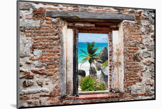 ?Viva Mexico! Window View - Caribbean Coastline in Tulum-Philippe Hugonnard-Mounted Photographic Print