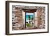 ?Viva Mexico! Window View - Caribbean Coastline in Tulum-Philippe Hugonnard-Framed Photographic Print