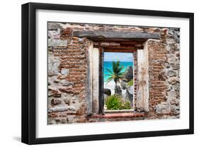 ?Viva Mexico! Window View - Caribbean Coastline in Tulum-Philippe Hugonnard-Framed Photographic Print